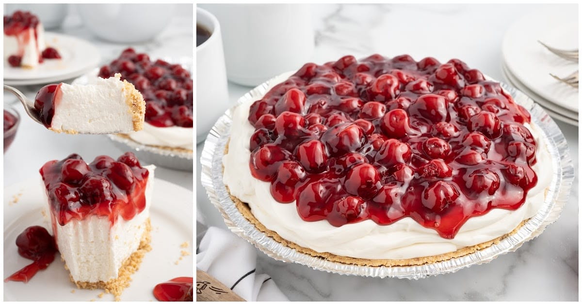 whole cherry cream cheese pie