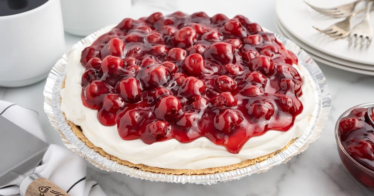 whole cherry cream cheese pie