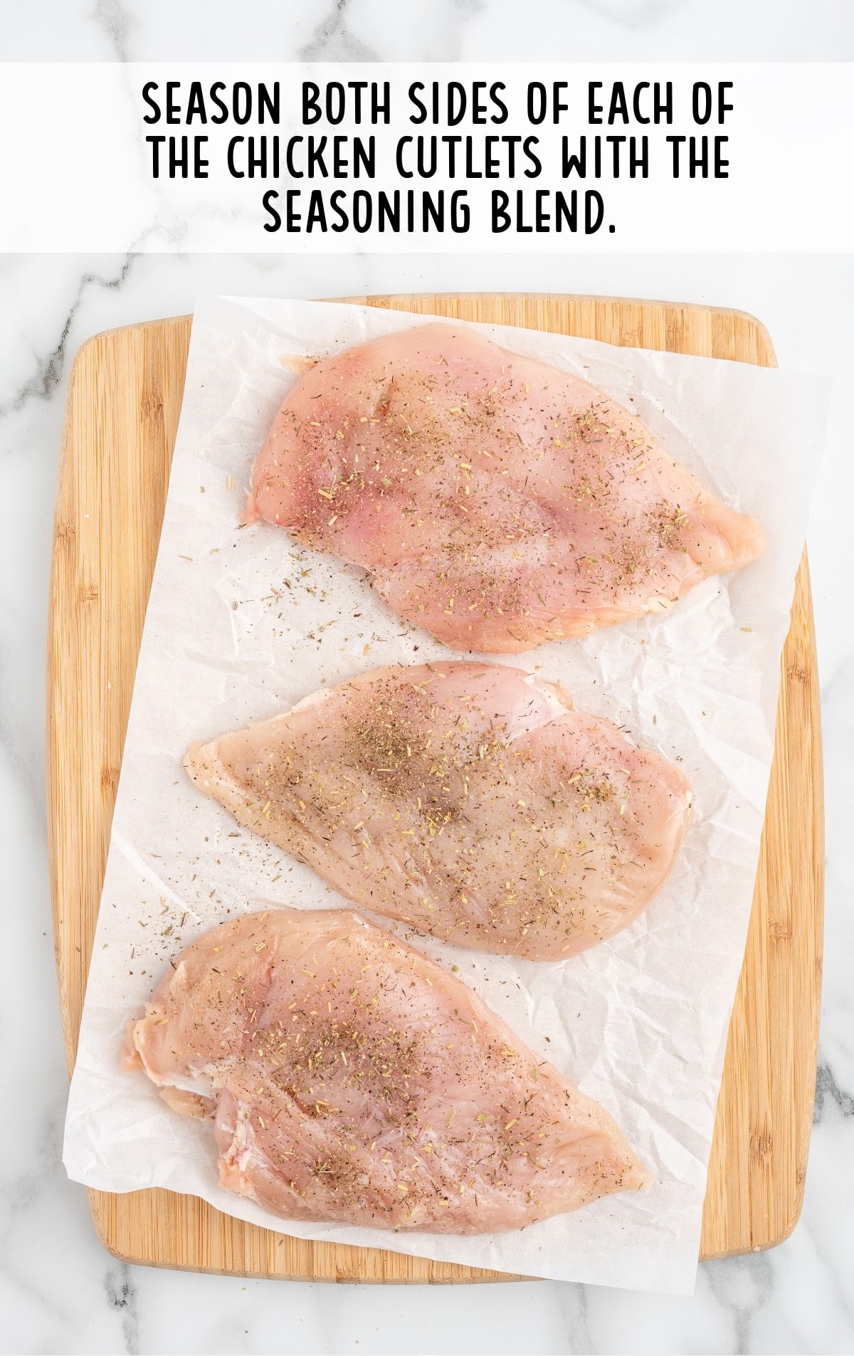 chicken seasoned on both sides