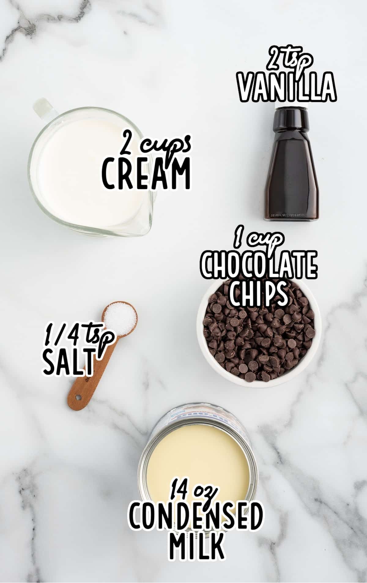 Chocolate Chip Ice Cream raw ingredients that are labeled