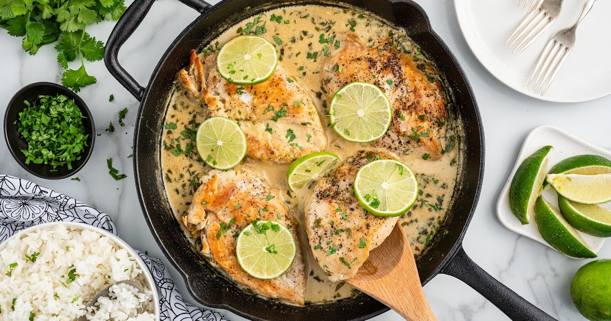 close up shot of Beer Marinated Chicken garnish with cilantro in a baking dish