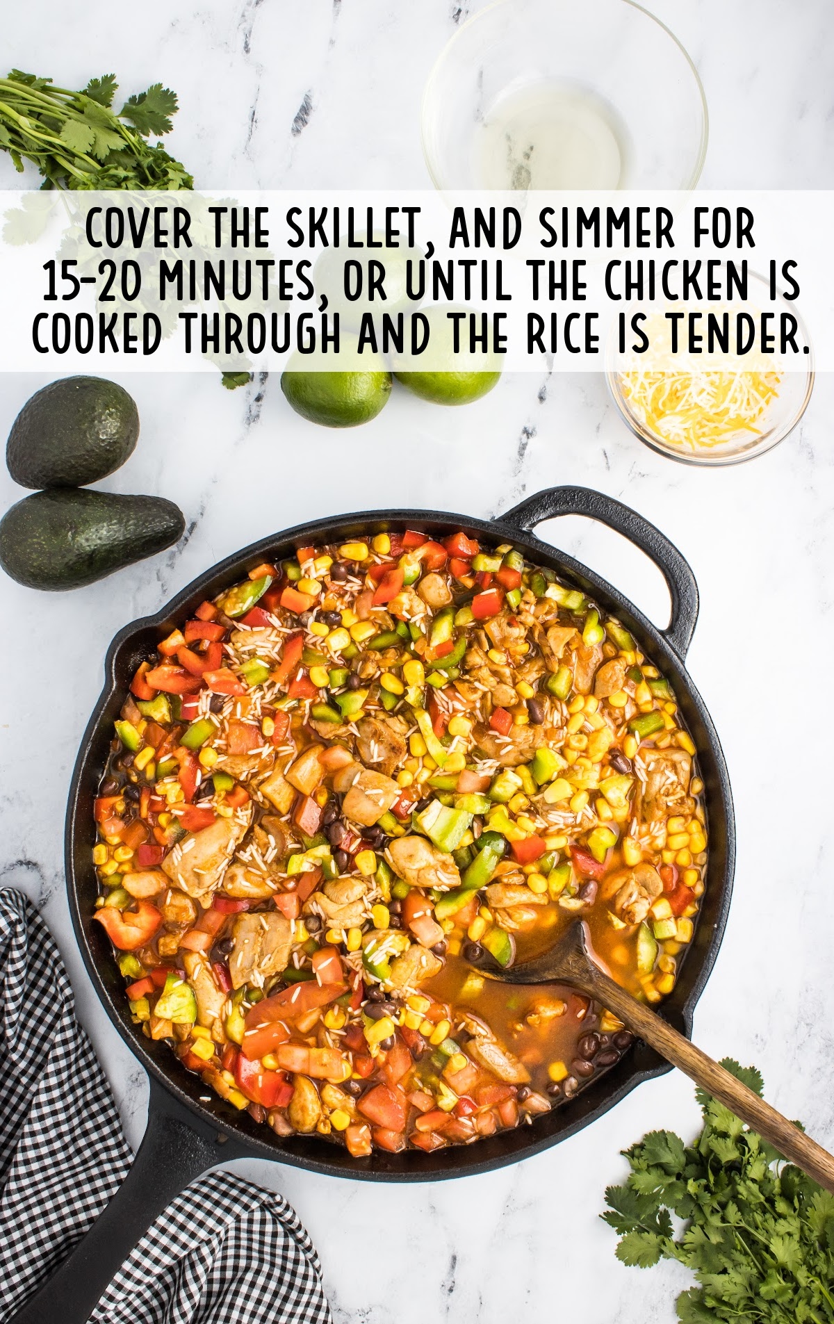 skillet covered and simmered for 15-20 minutes