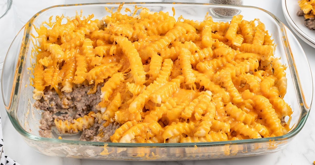 French Fry Casserole in a baking dish