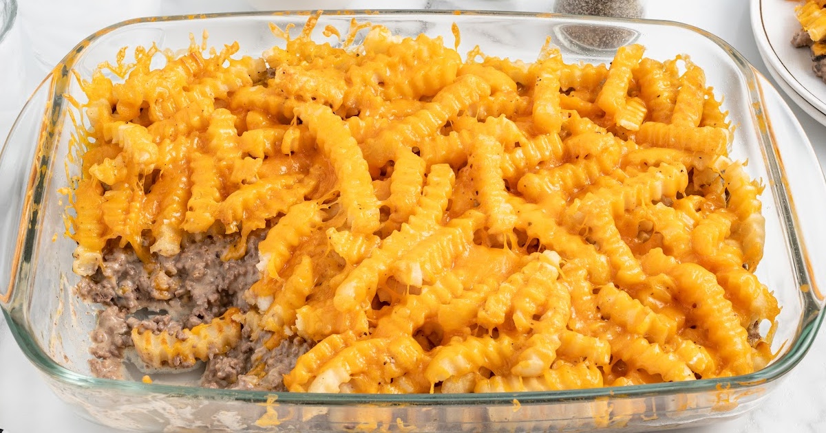 French Fry Casserole in a baking dish