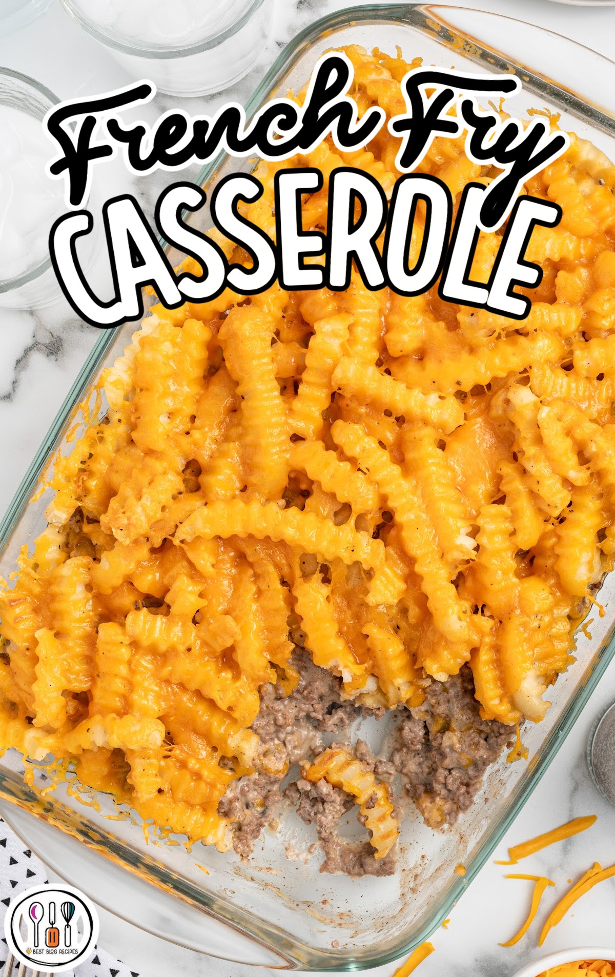 French Fry Casserole in a baking dish