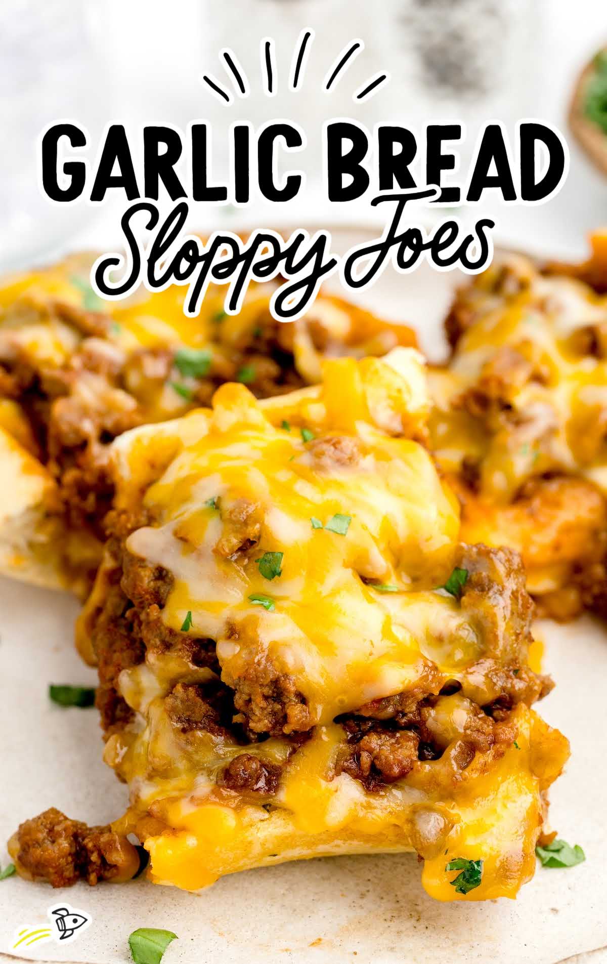 garlic bread sloppy joes served on a plate