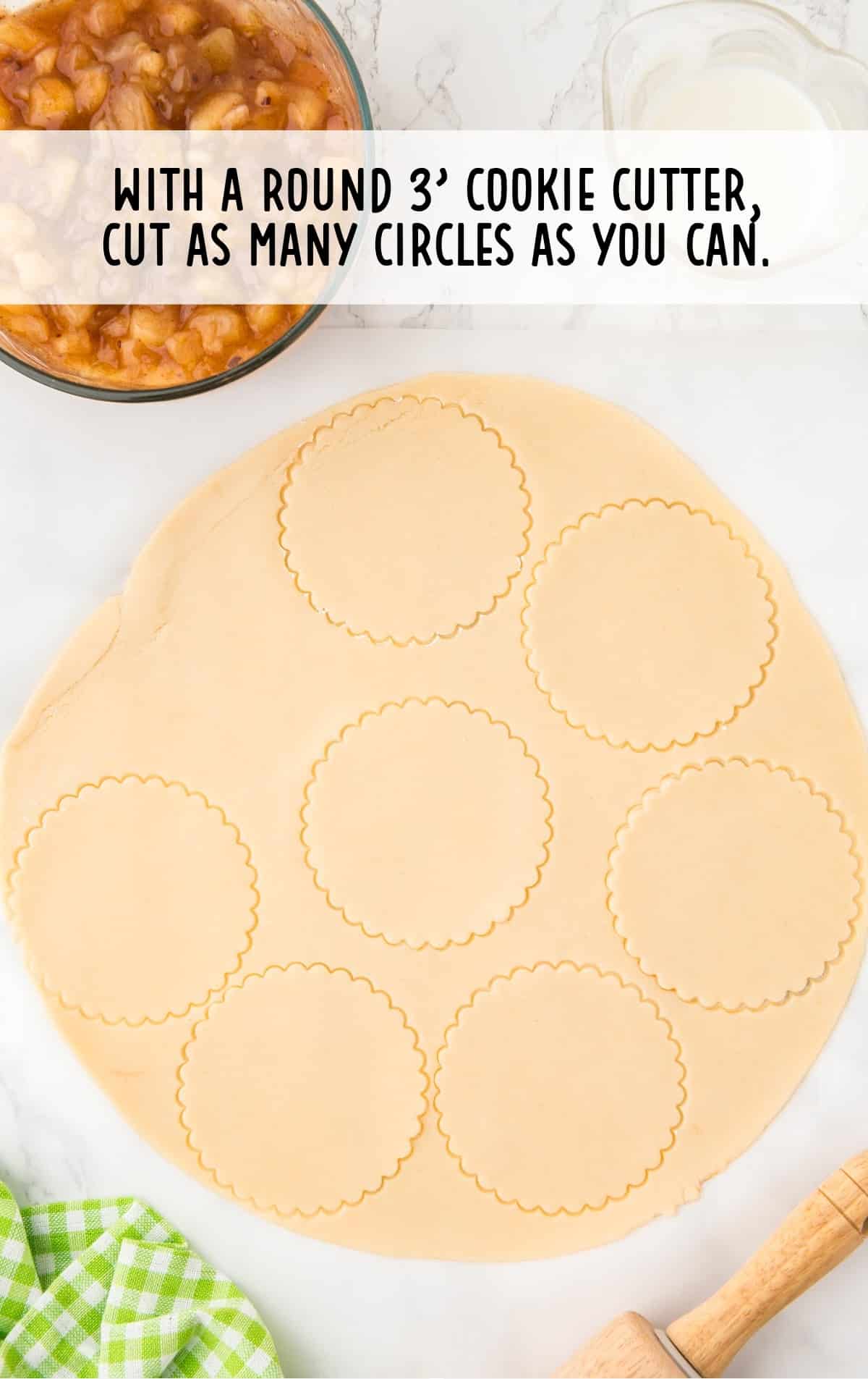 circles cut out of the pie crust