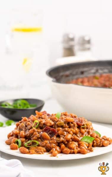 A close up of a bowl of food, with Bean