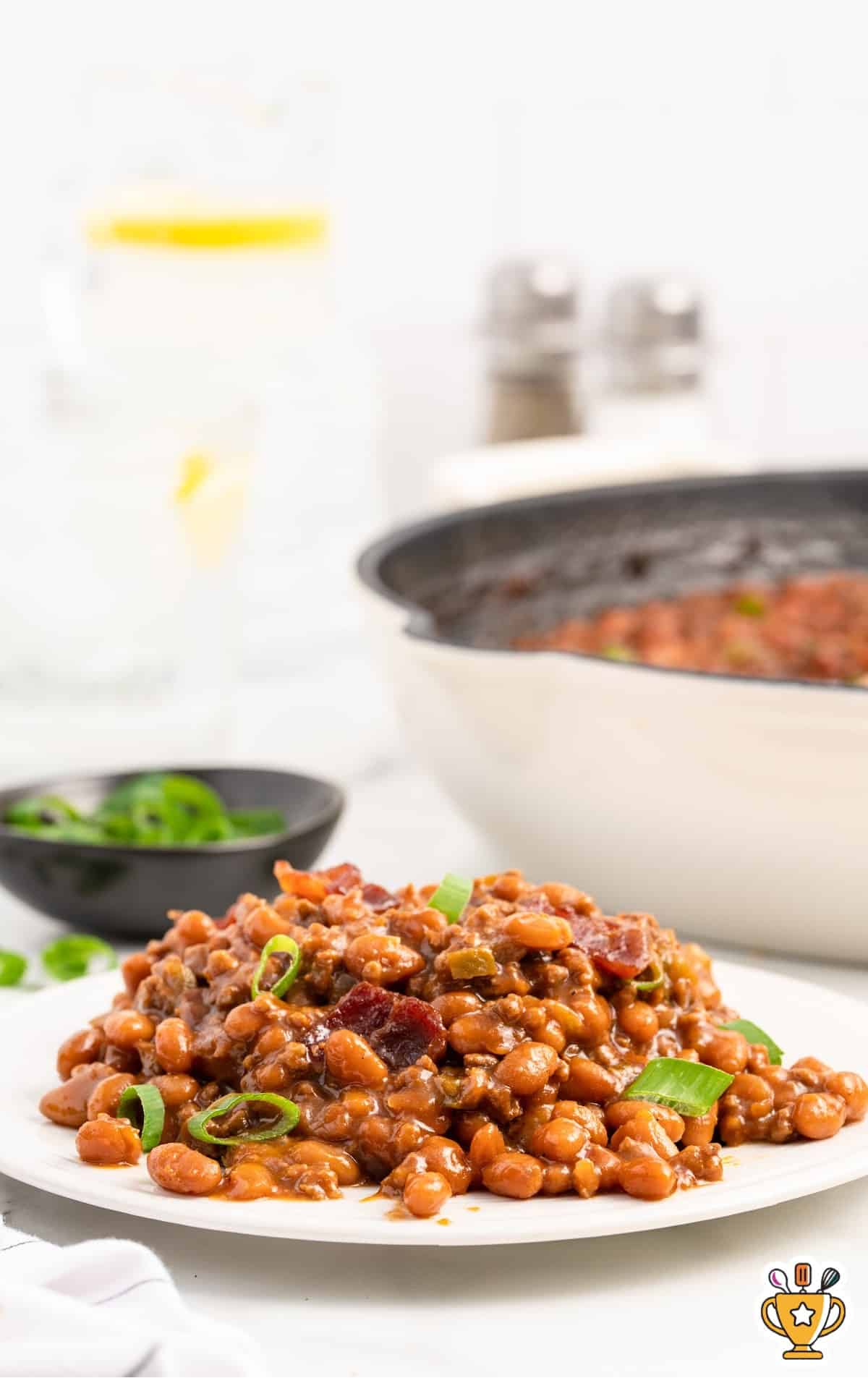A close up of a bowl of food, with Bean