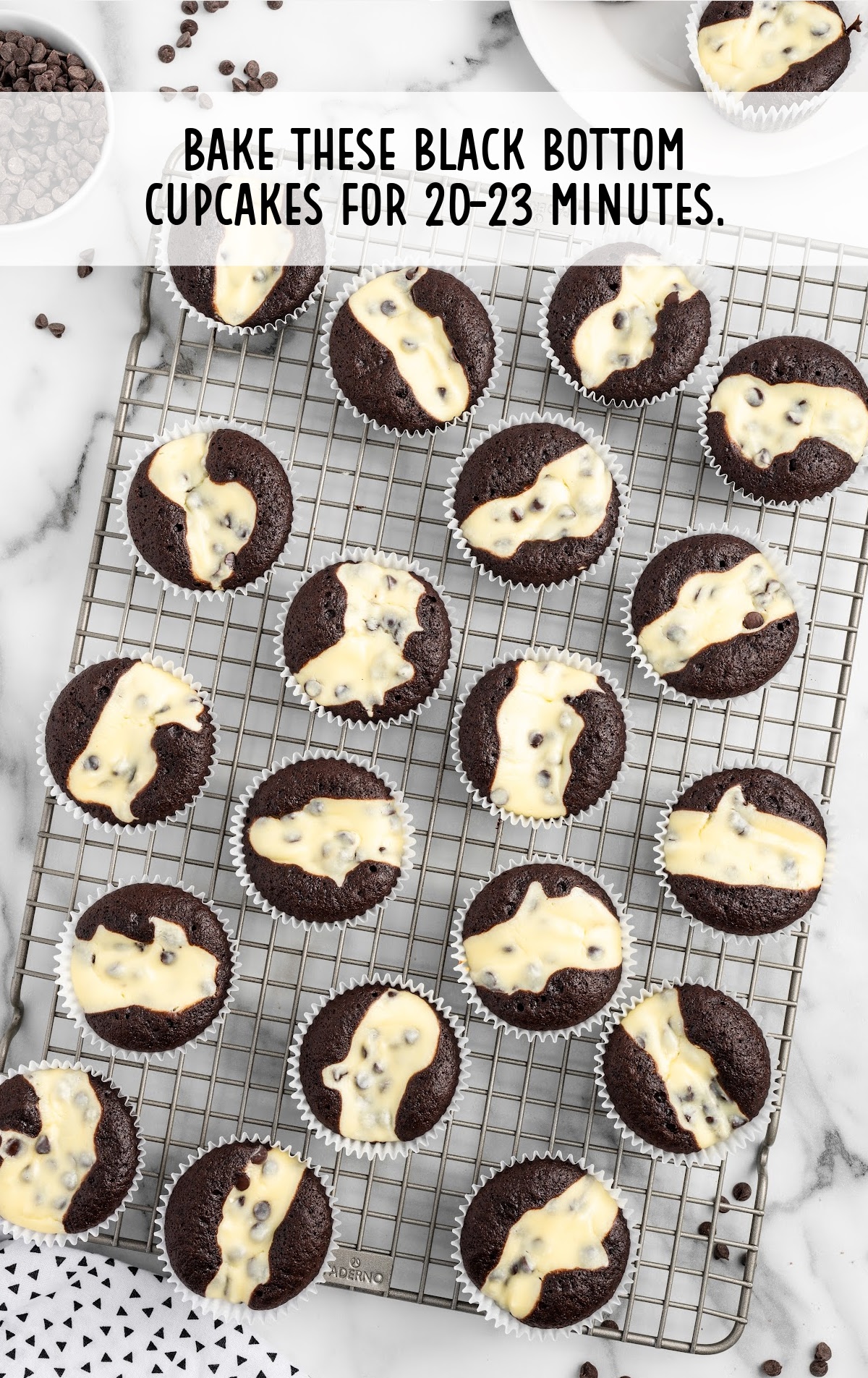 cupcake baked for 20-23 minutes