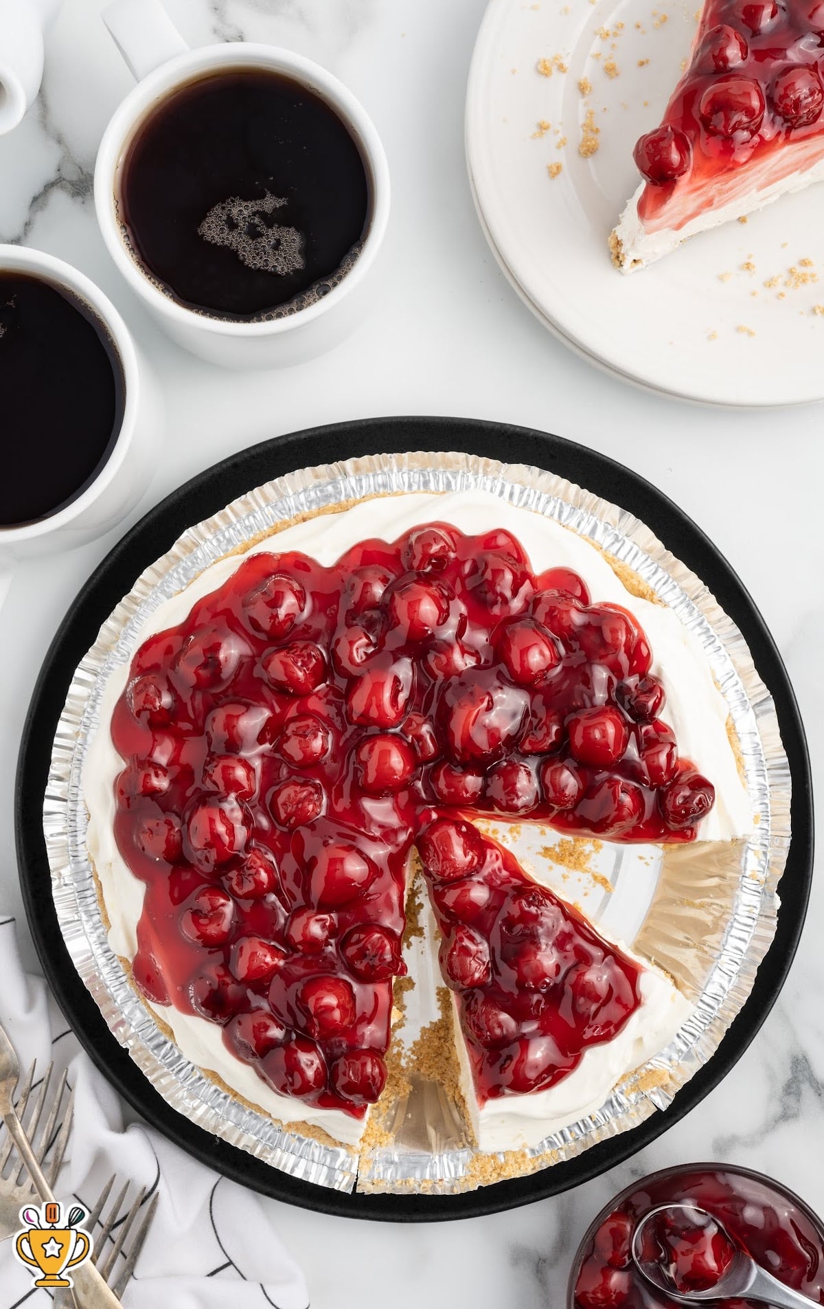 whole cherry cream cheese pie