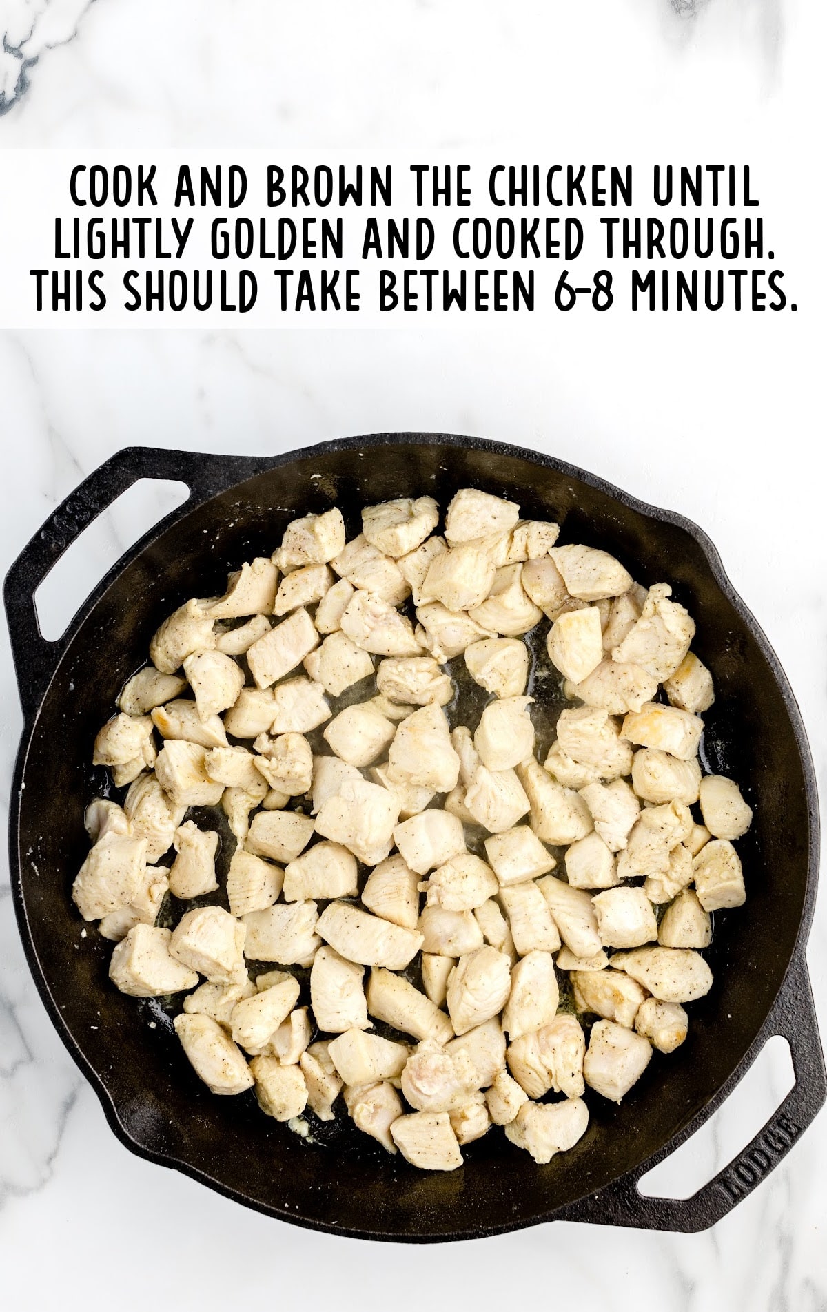 chicken cooked until browned