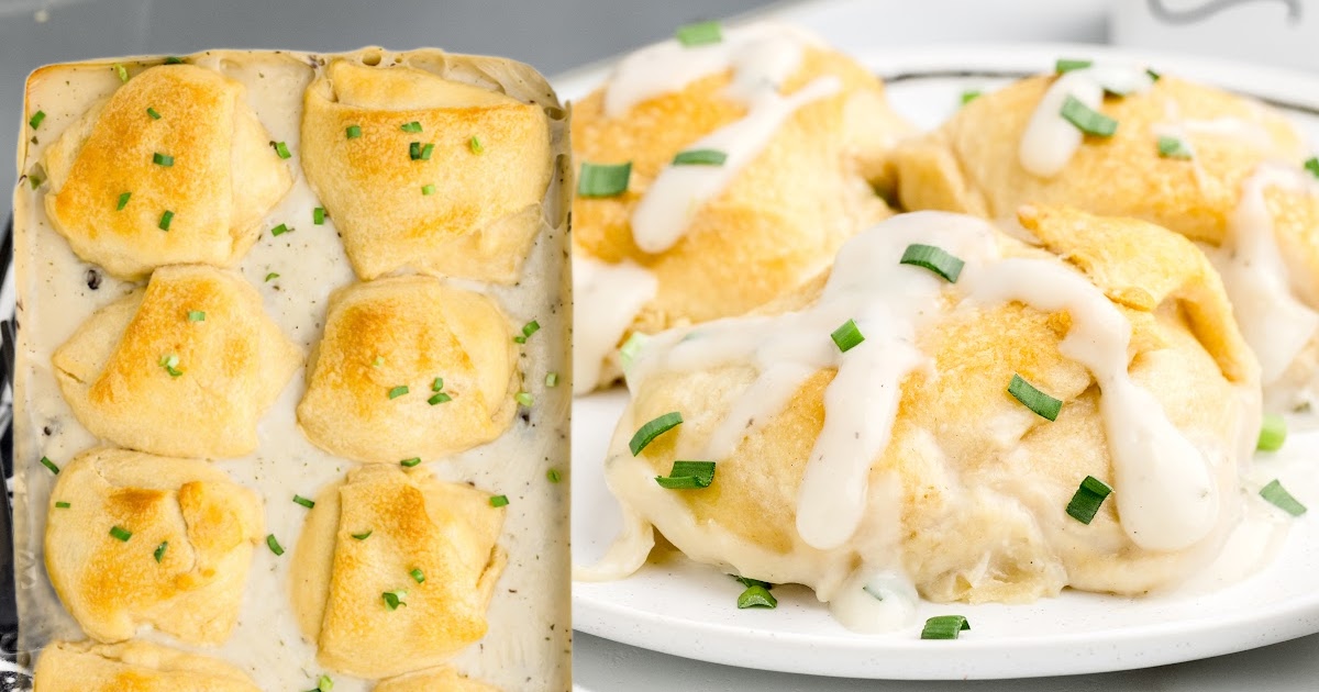 overhead shot of Chicken Crescent Rolls on a plate
