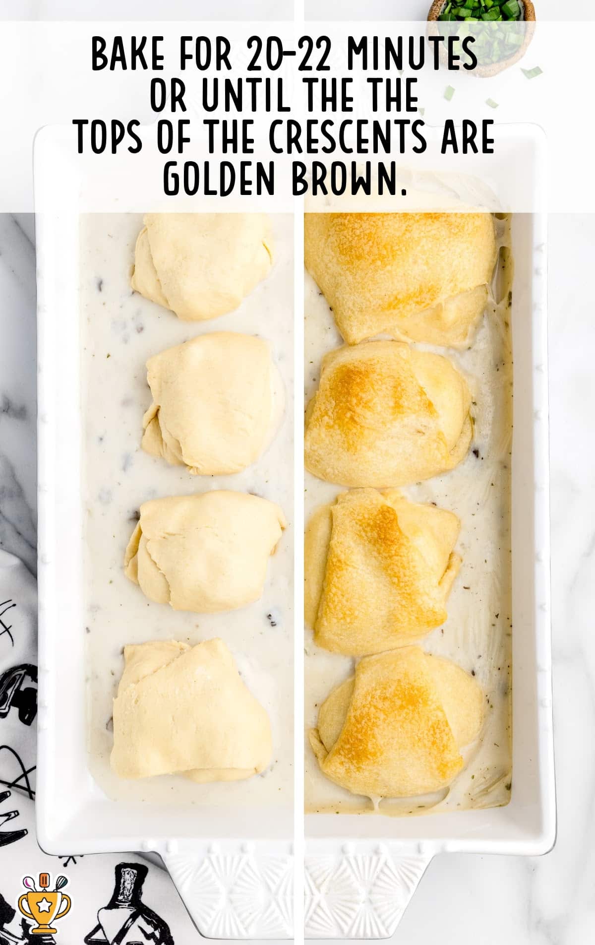 Chicken Crescent Rolls baked for 20-22 minutes