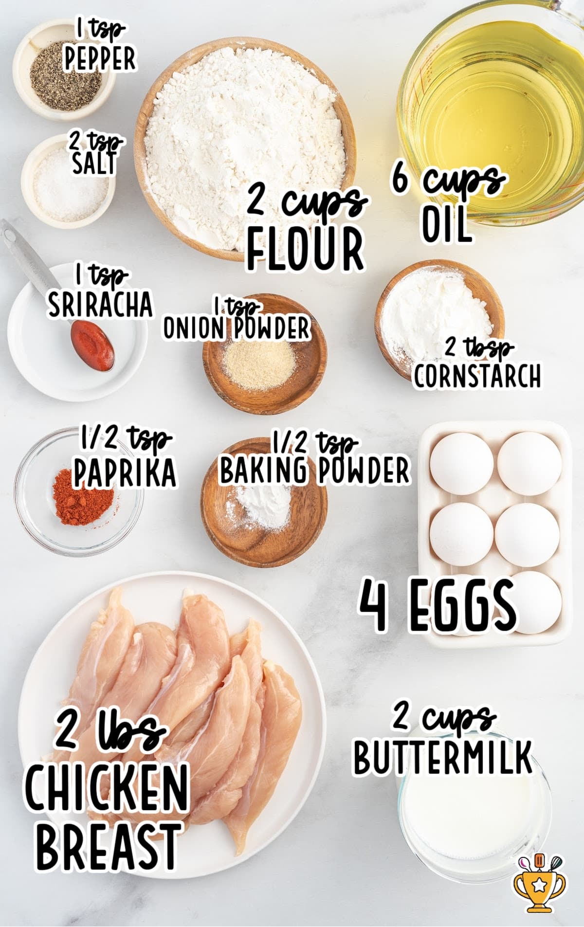 Chicken Tenders raw ingredients that are labeled