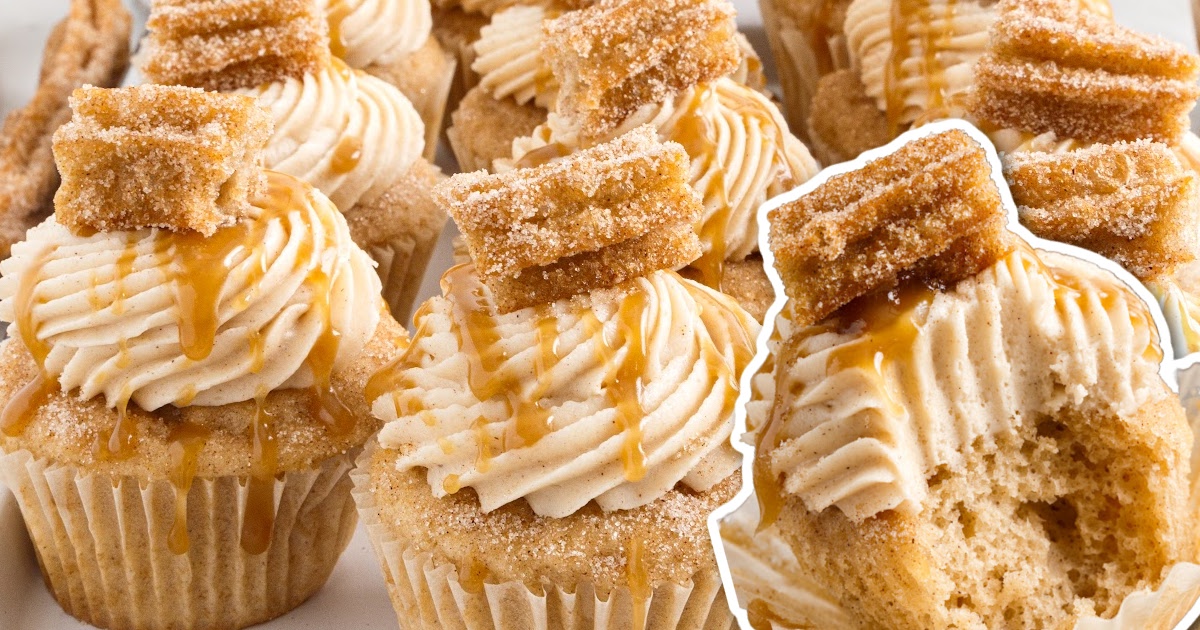 caramel sauce drizzled and top with a pieces of churro