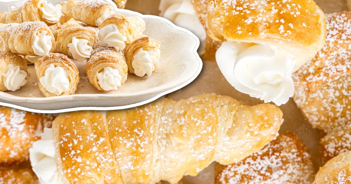 overhead shot of Cream Horns