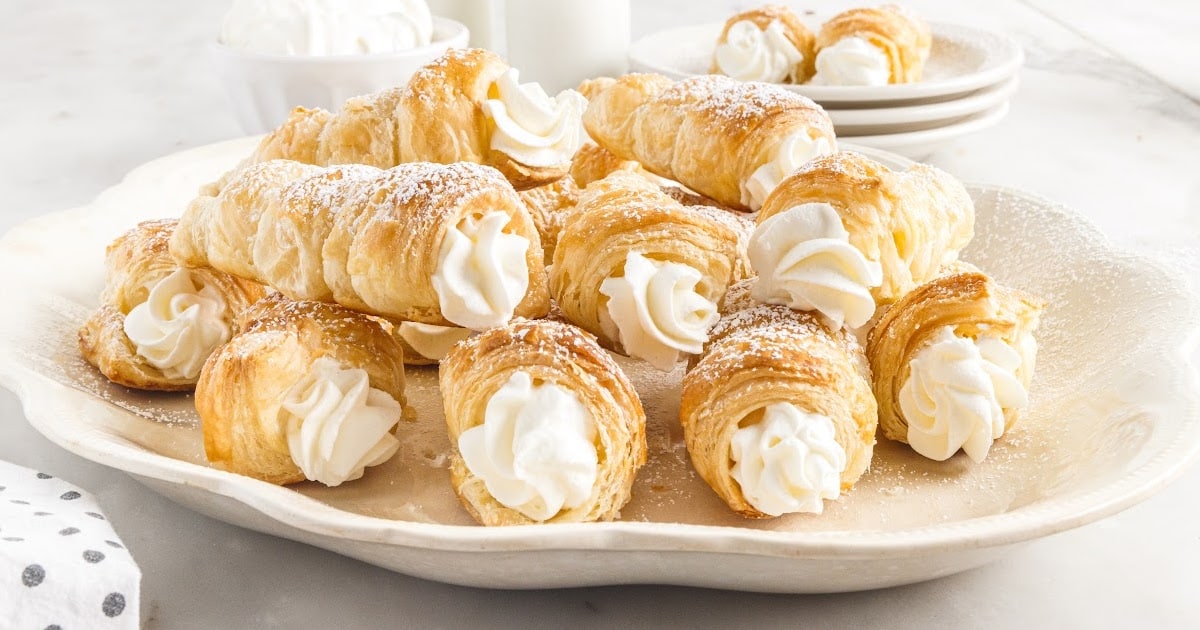 overhead shot of Cream Horns