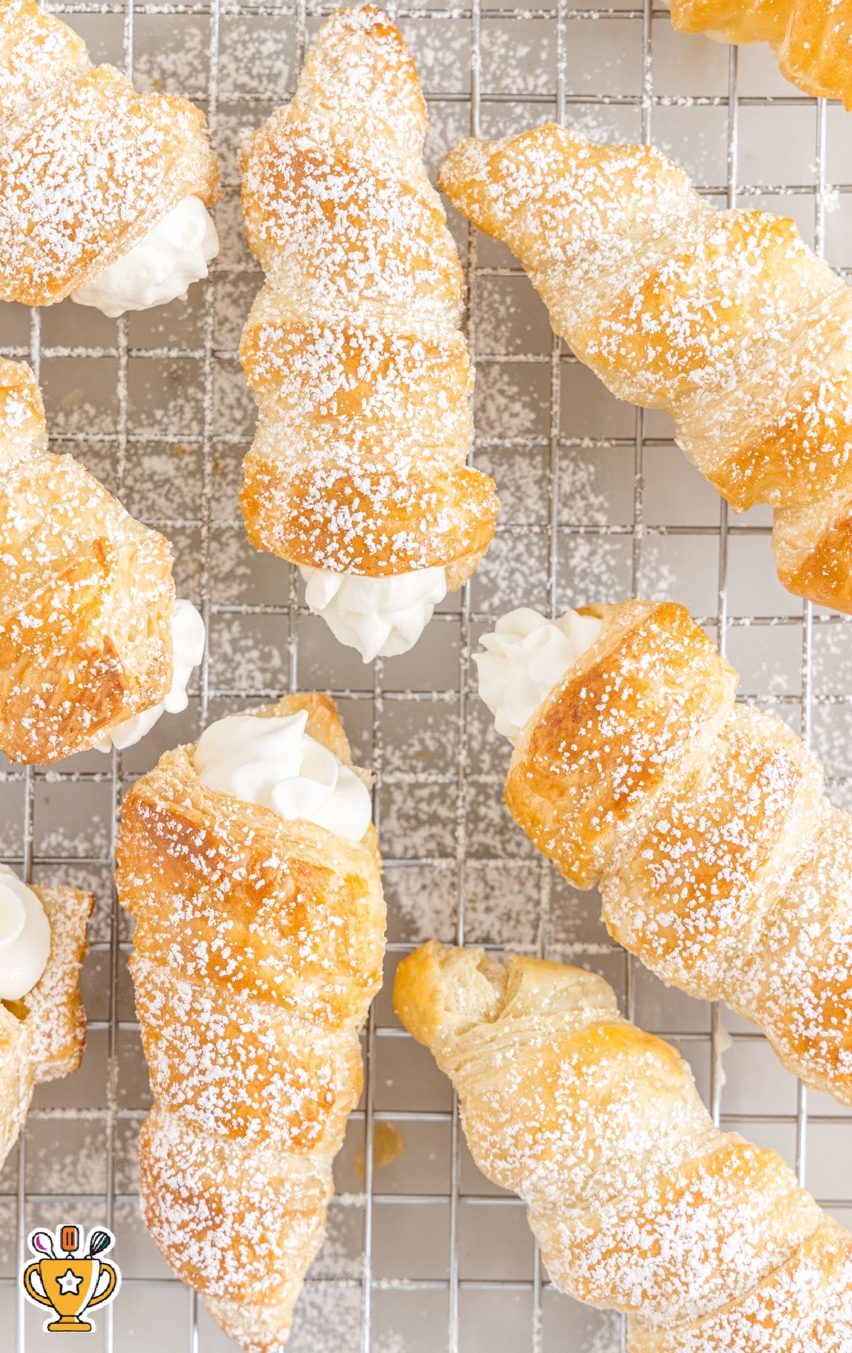 overhead shot of Cream Horns