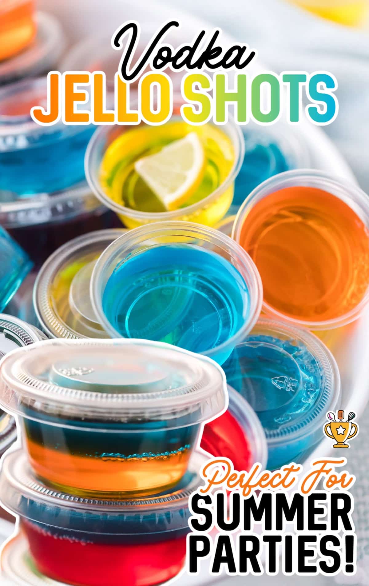 colorful jello shots in cups