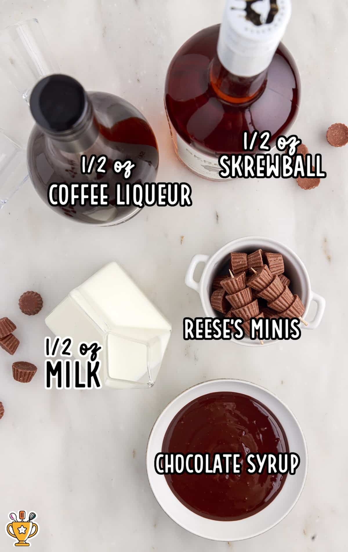 Reese Cup Shot raw ingredients that are labeled