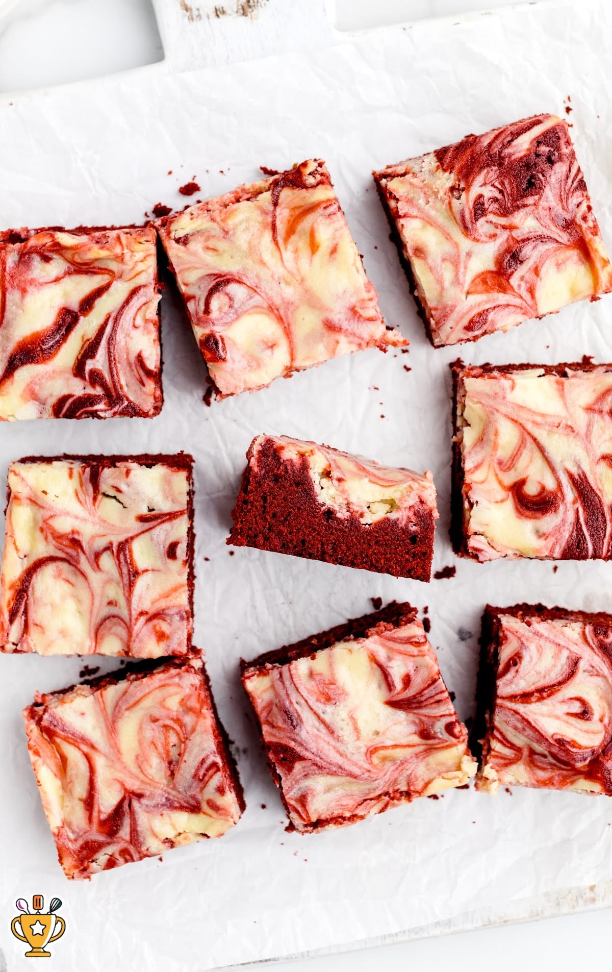 Red Velvet Brownies cut into pieces