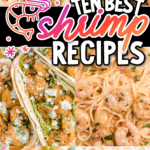 collage of six different shrimp recipes
