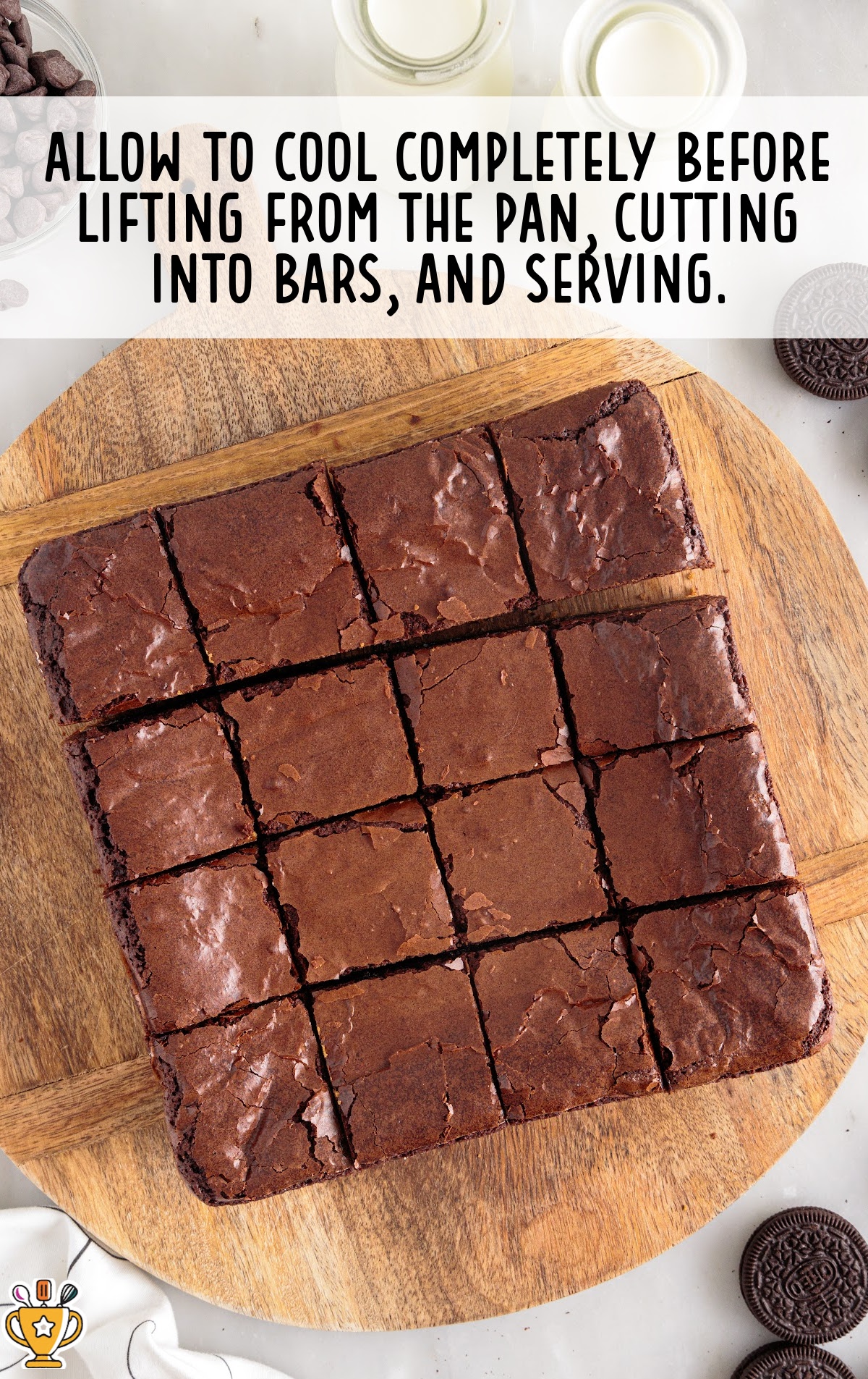 cut brownies into bars and allow to cool