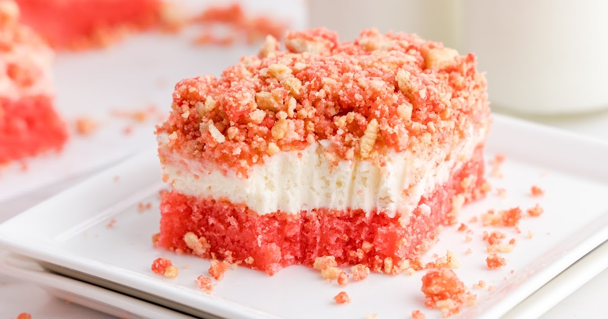 close up shot Strawberry Shortcake Brownies