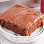 Coca Cola Cake on a plate