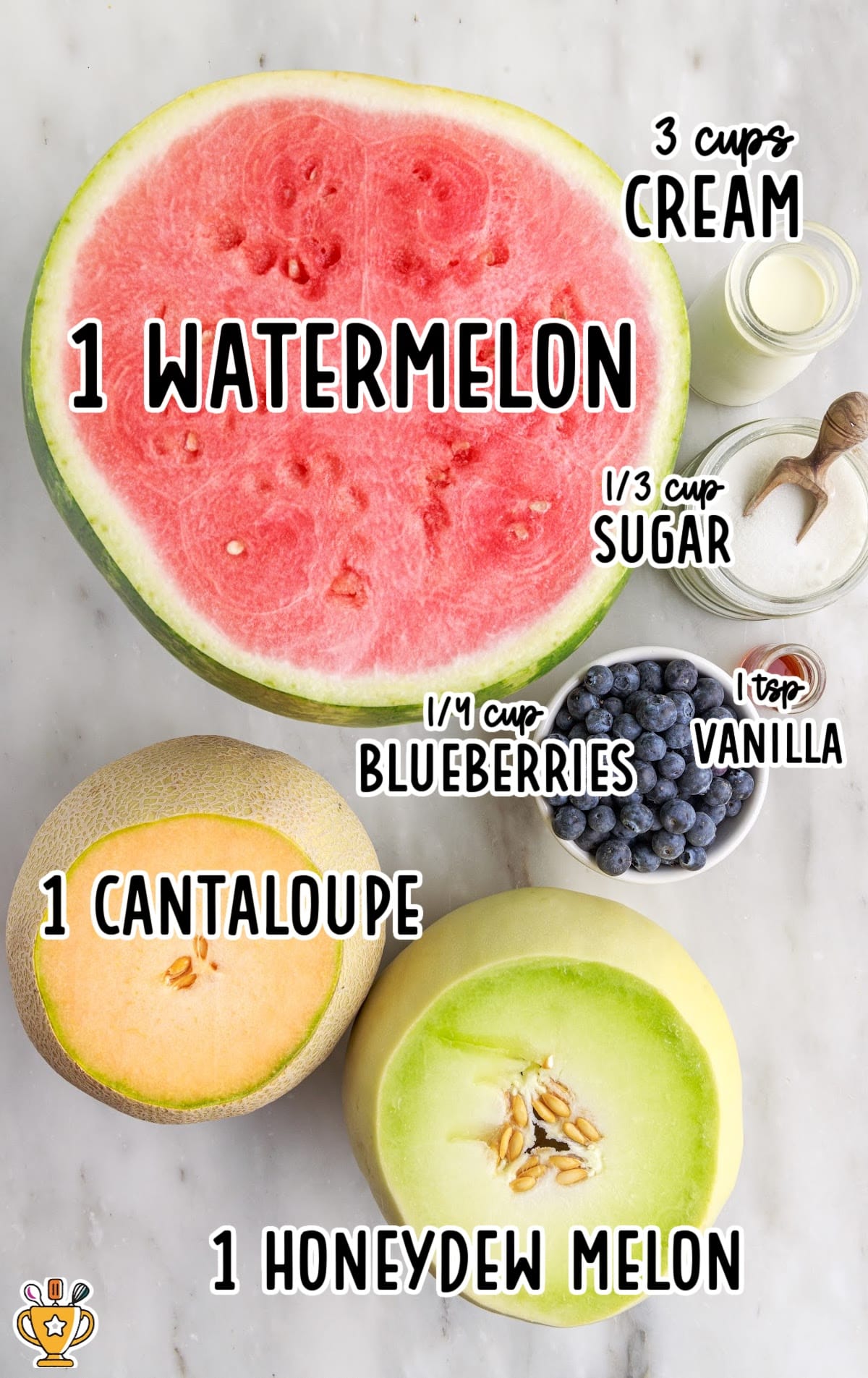 Watermelon Cake raw ingredients that are labeled