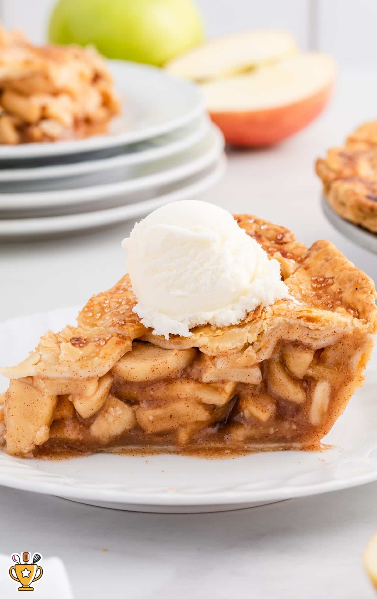 Apiece of Apple Pie on a Plate