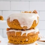 Baked Pumpkin Donuts stacked together