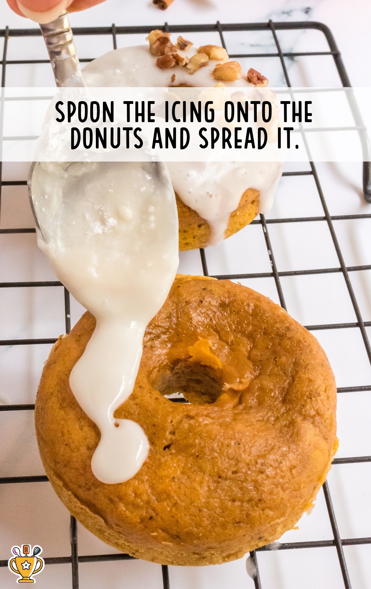 Icing on Baked Pumpkin Donuts