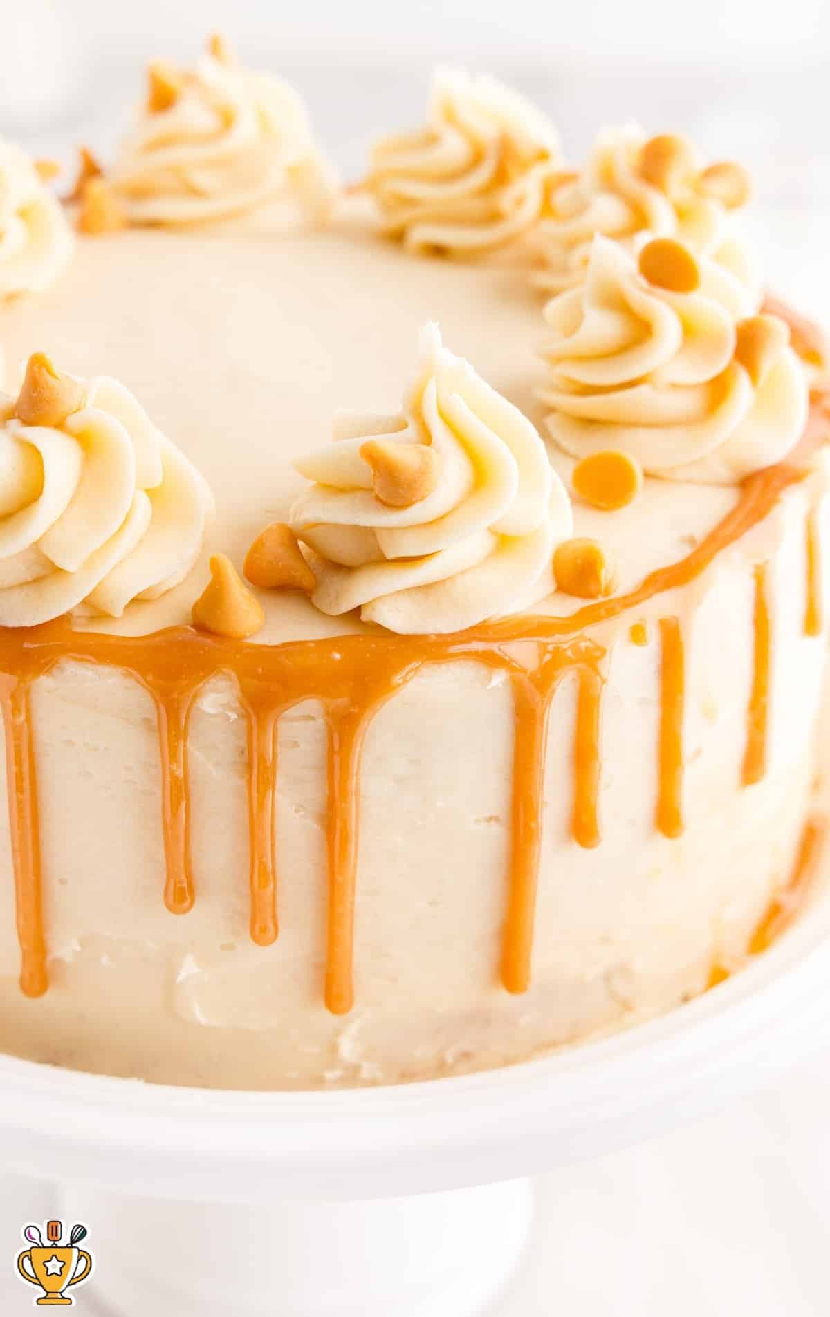 A close up picture of Butterscotch Cake