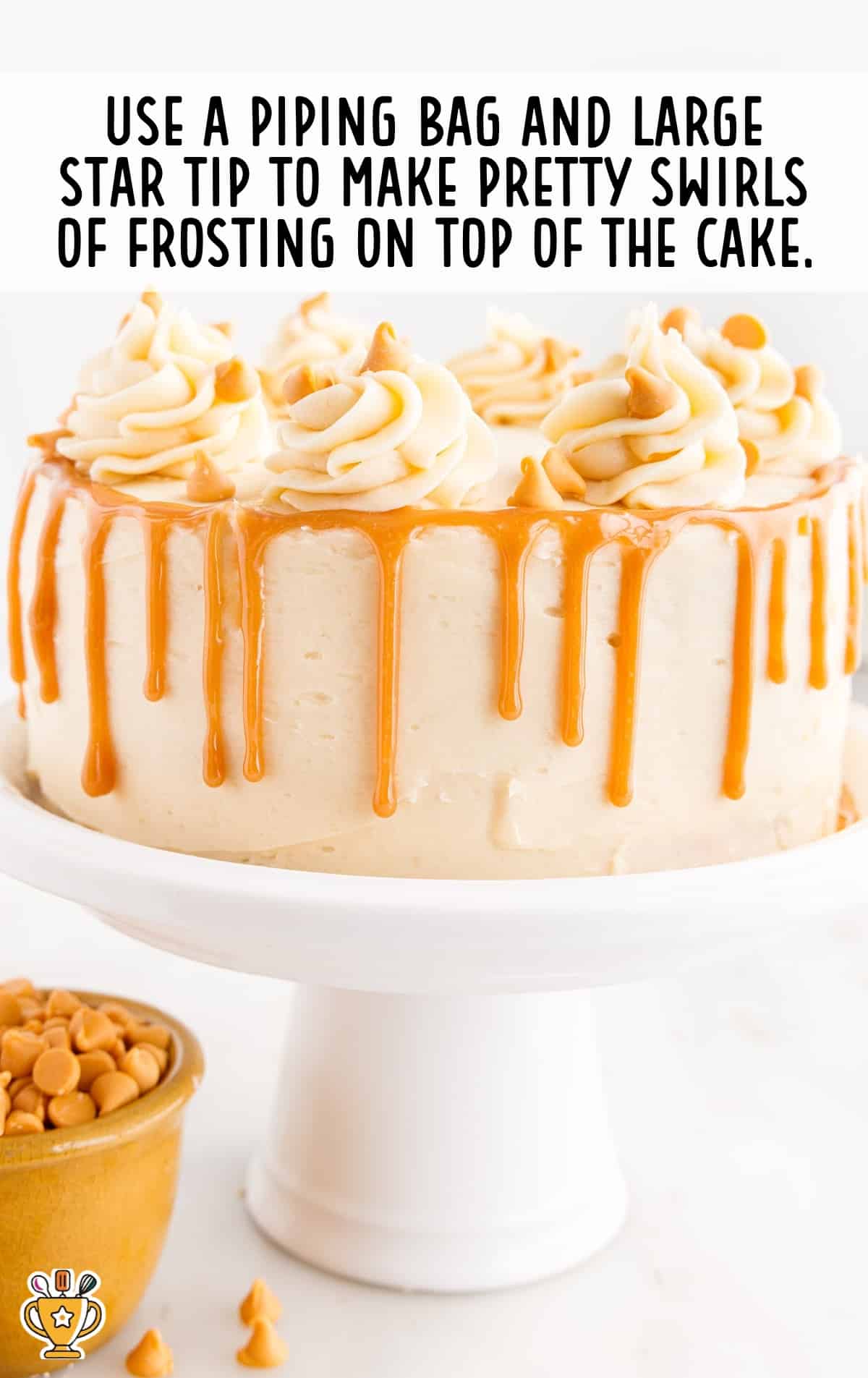 A Decorated Butterscotch Cake