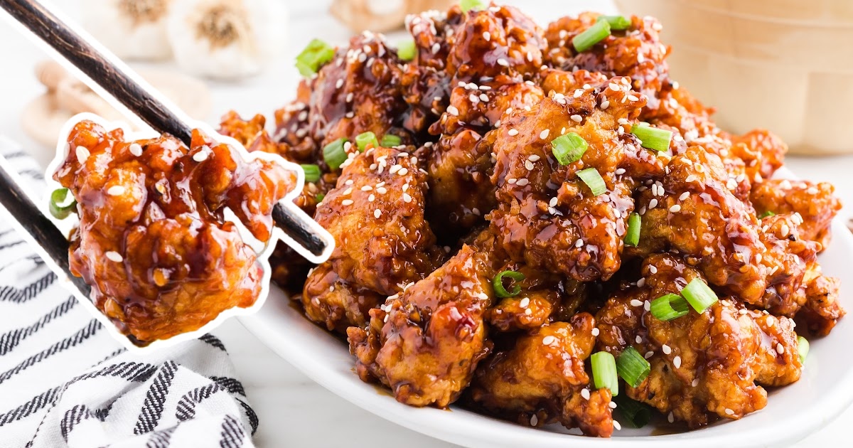 General Tso Chicken on a plate