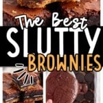 Slutty brownie with images of how to make these brownies.