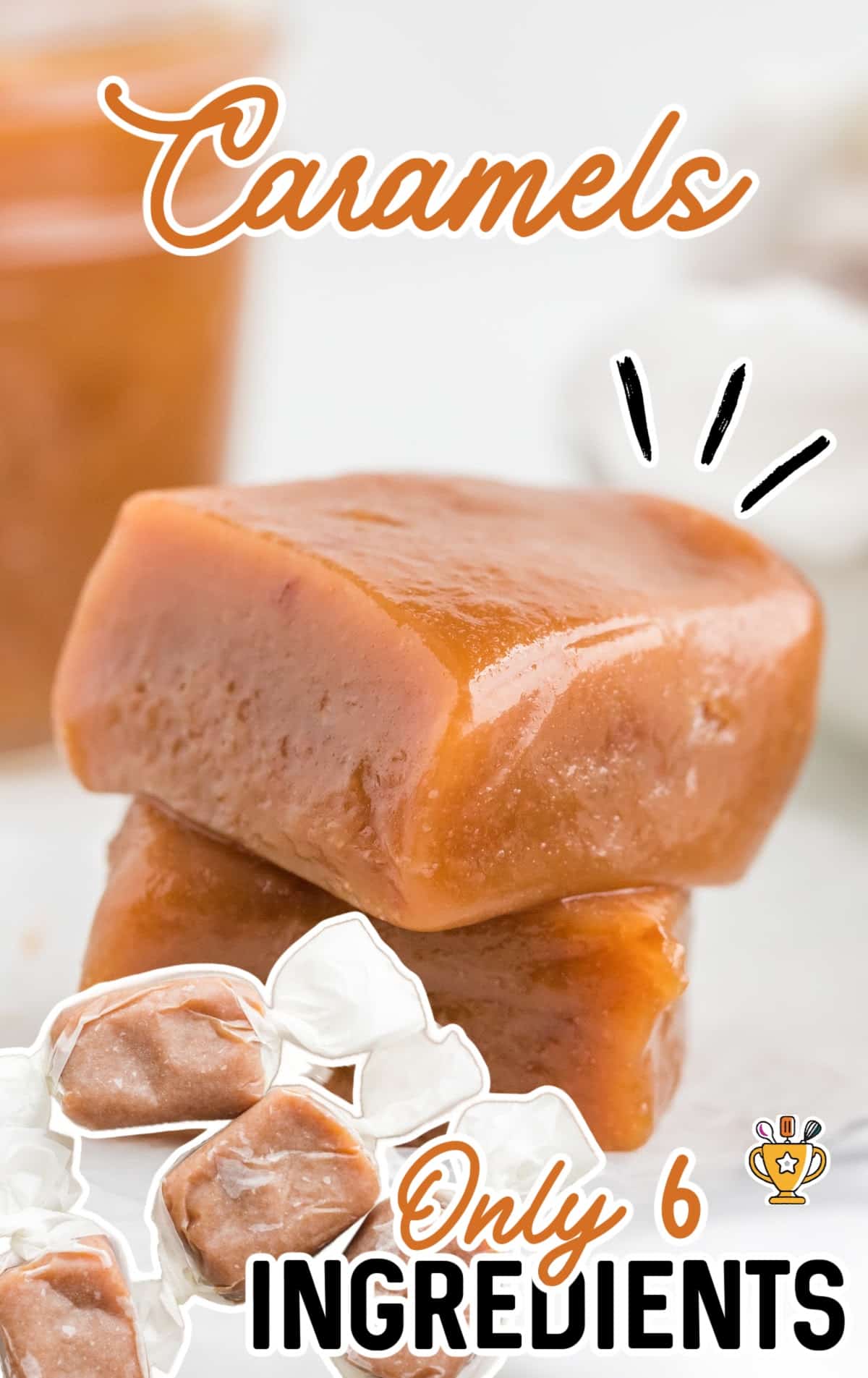 Two Caramels stacked together