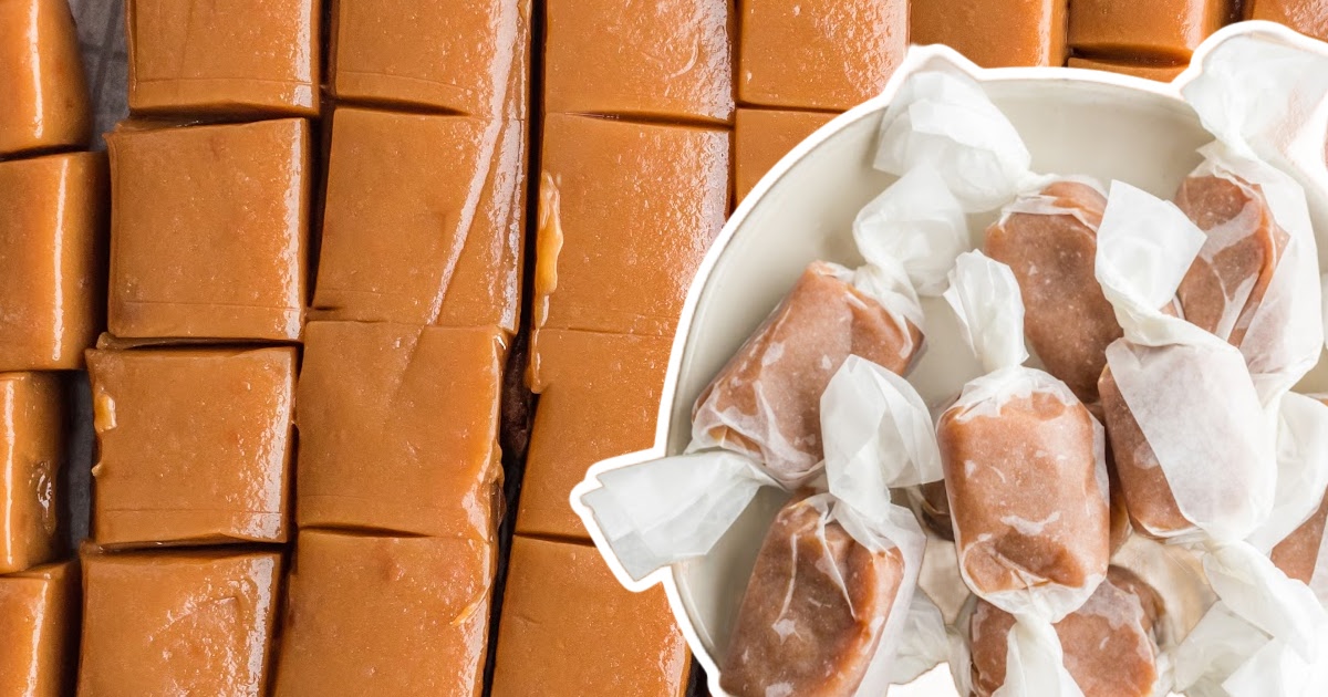 Caramels on a plate