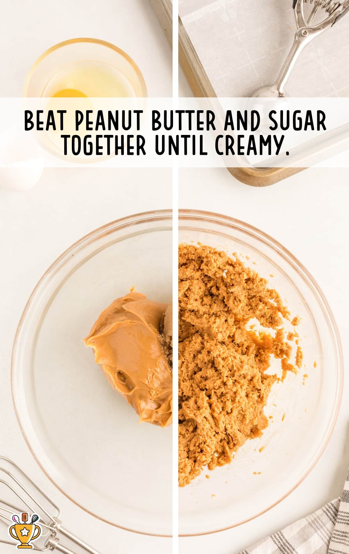 a mixture of peanut butter and sugar