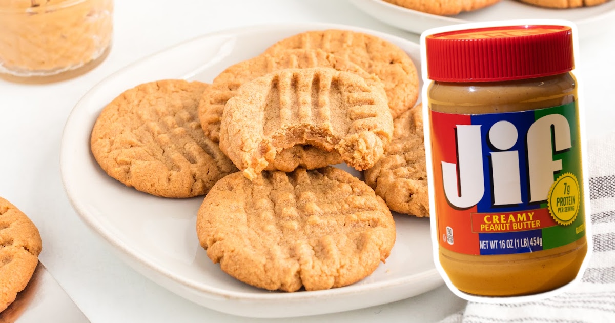 3 Ingredient Peanut Butter Cookies on a plate