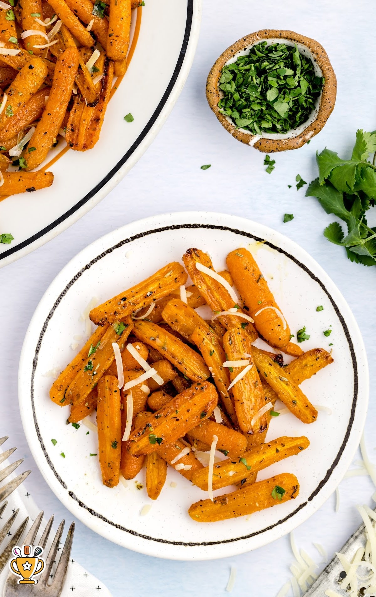 Air Fryer Carrots on a plate
