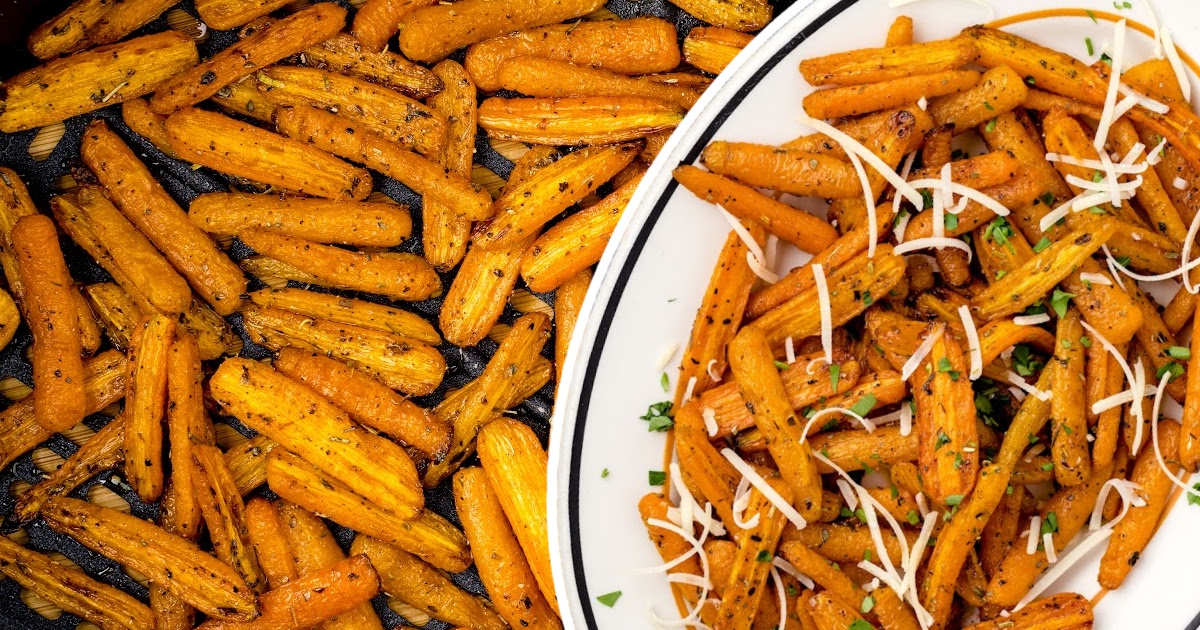 Air Fryer Carrots on a plate