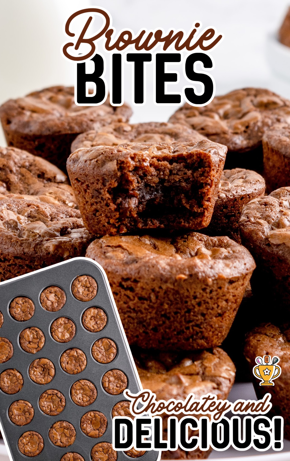 A stack of Brownie Bites