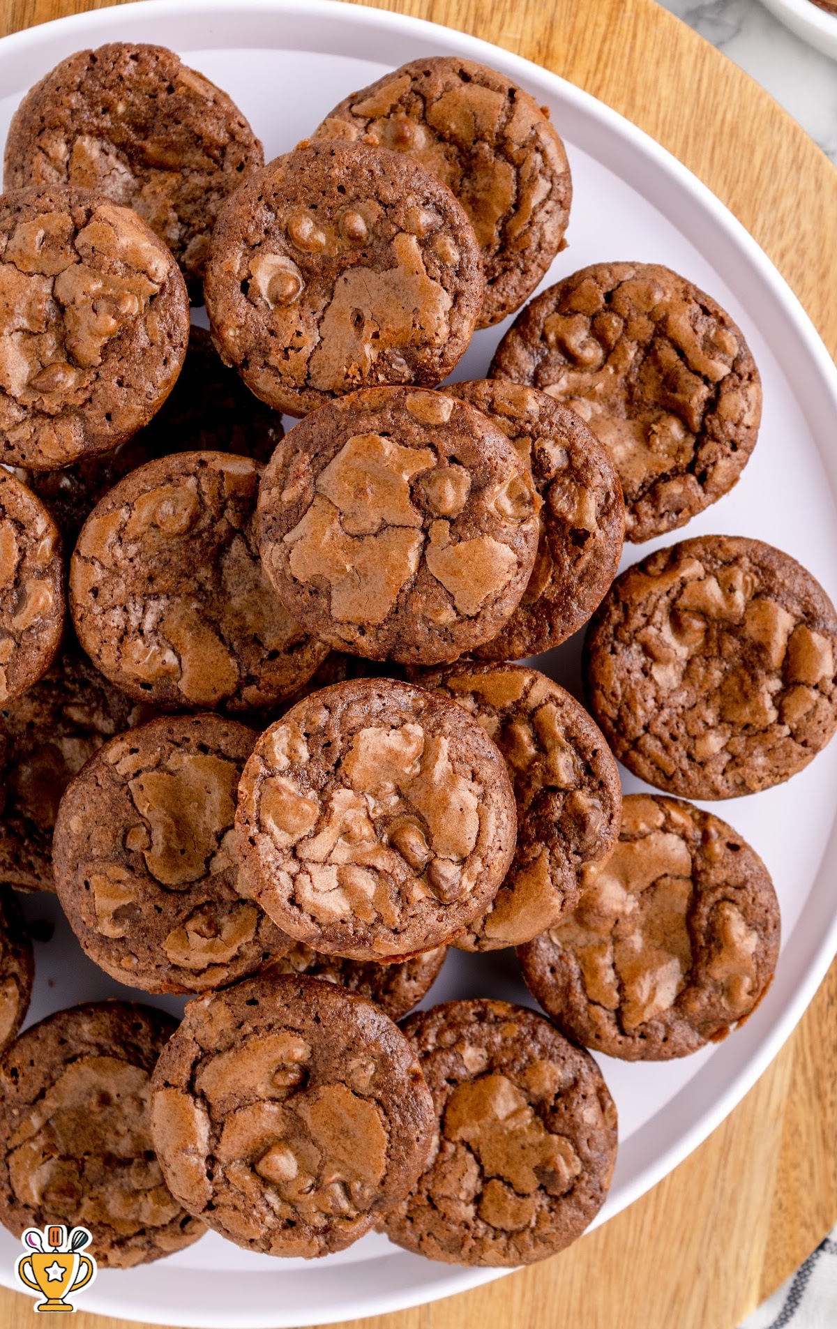 Brownie Bites on a white plate