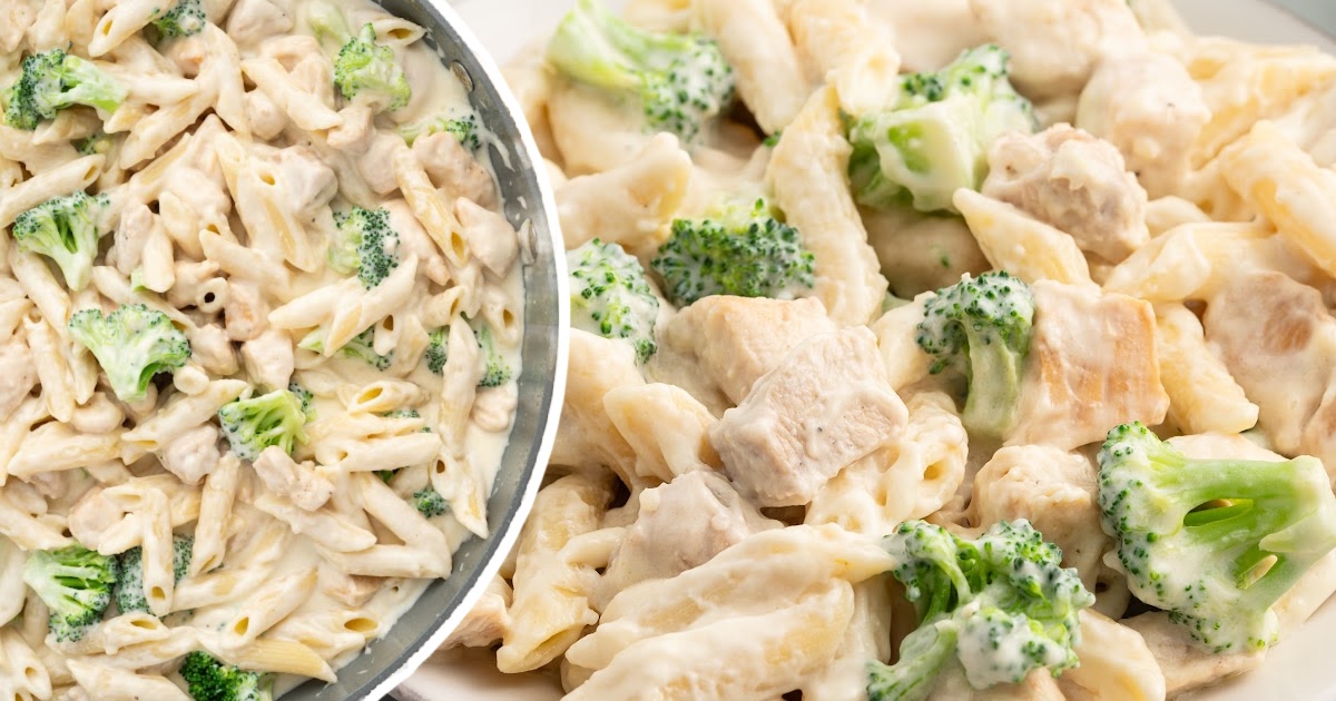 a skillet and a serving of pasta.