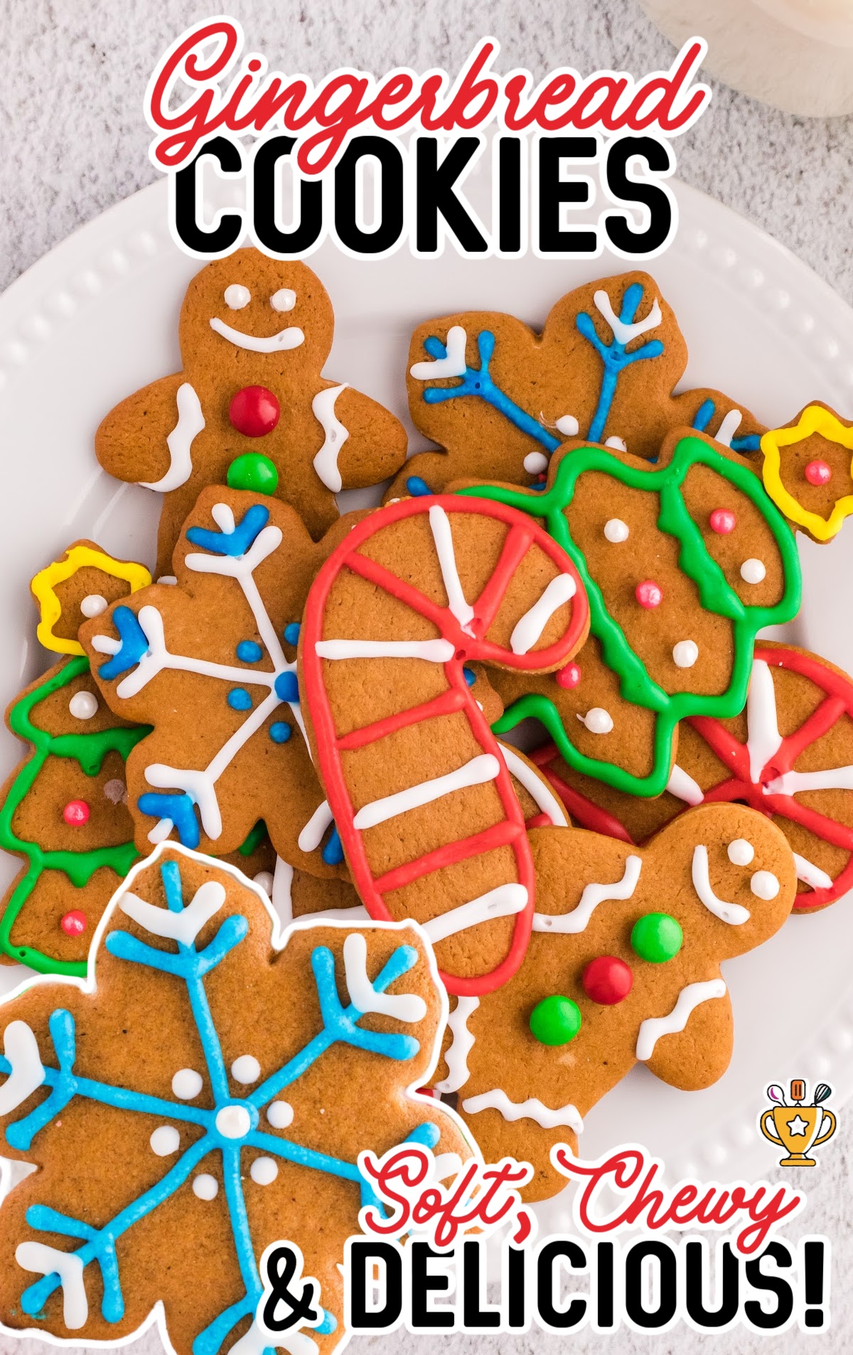 A plate full of Gingerbread Cookies