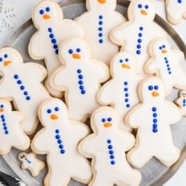 Gingerbread Man Sugar Cookies on a plate