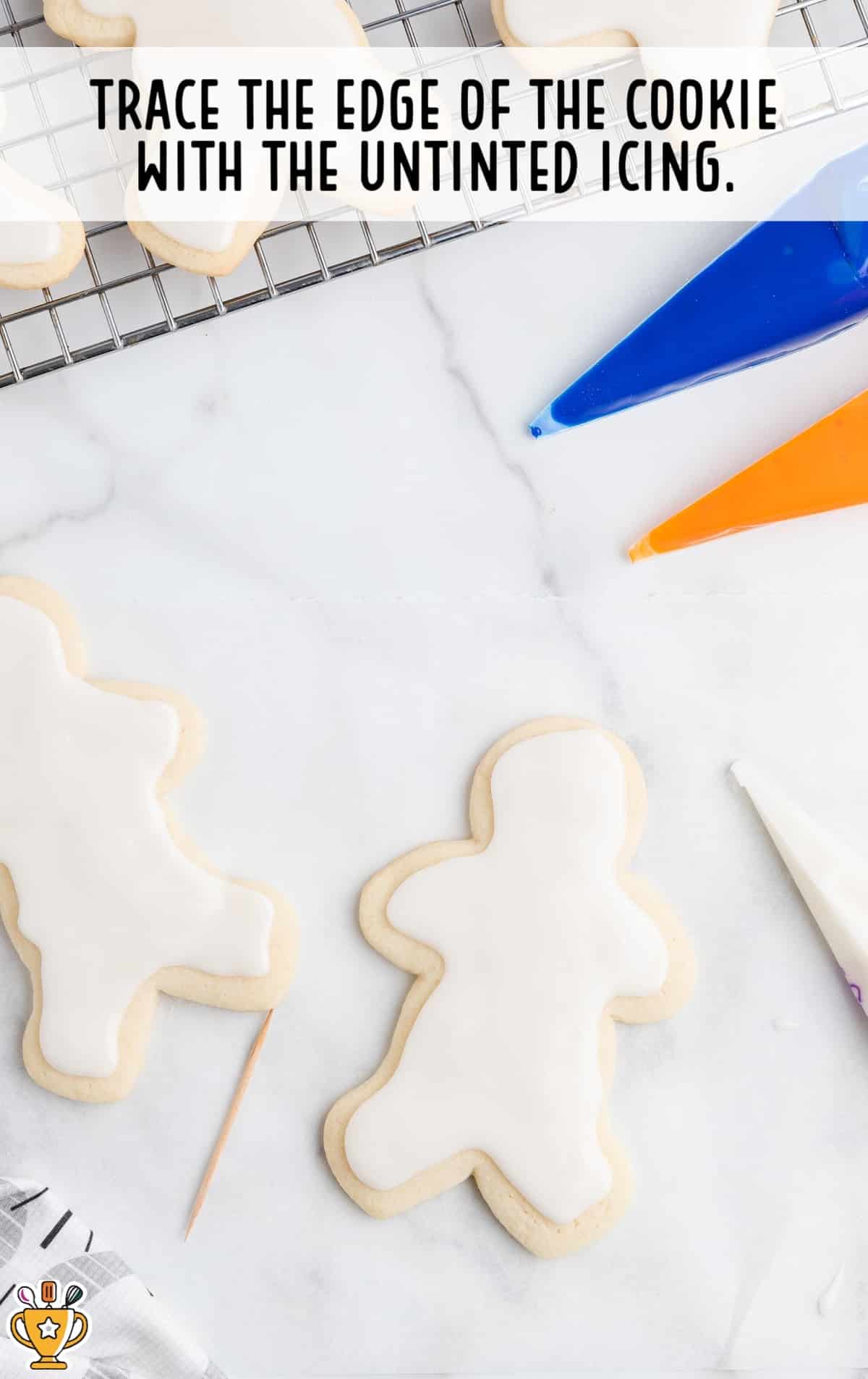cookies traced with icing